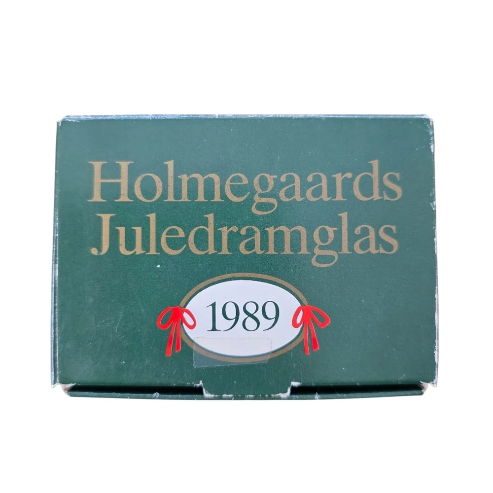Holmegaard 1989 Christmas Dram Glasses Set of 2 Jette Frølich Holiday Denmark